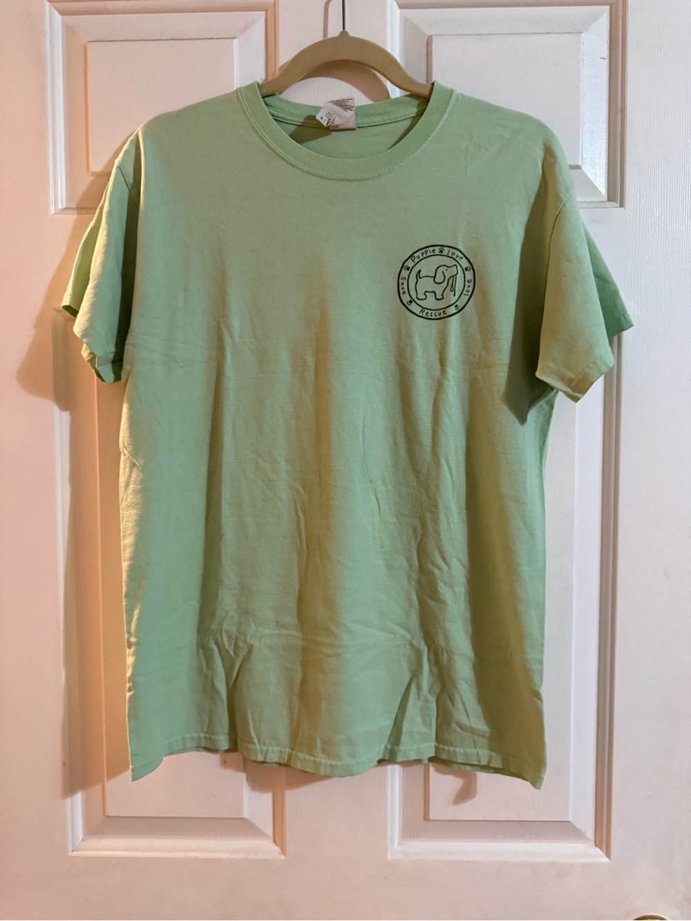 Puppie Love Mint Green w/ Pineapple Puppy Short Sleeve Graphic Tee